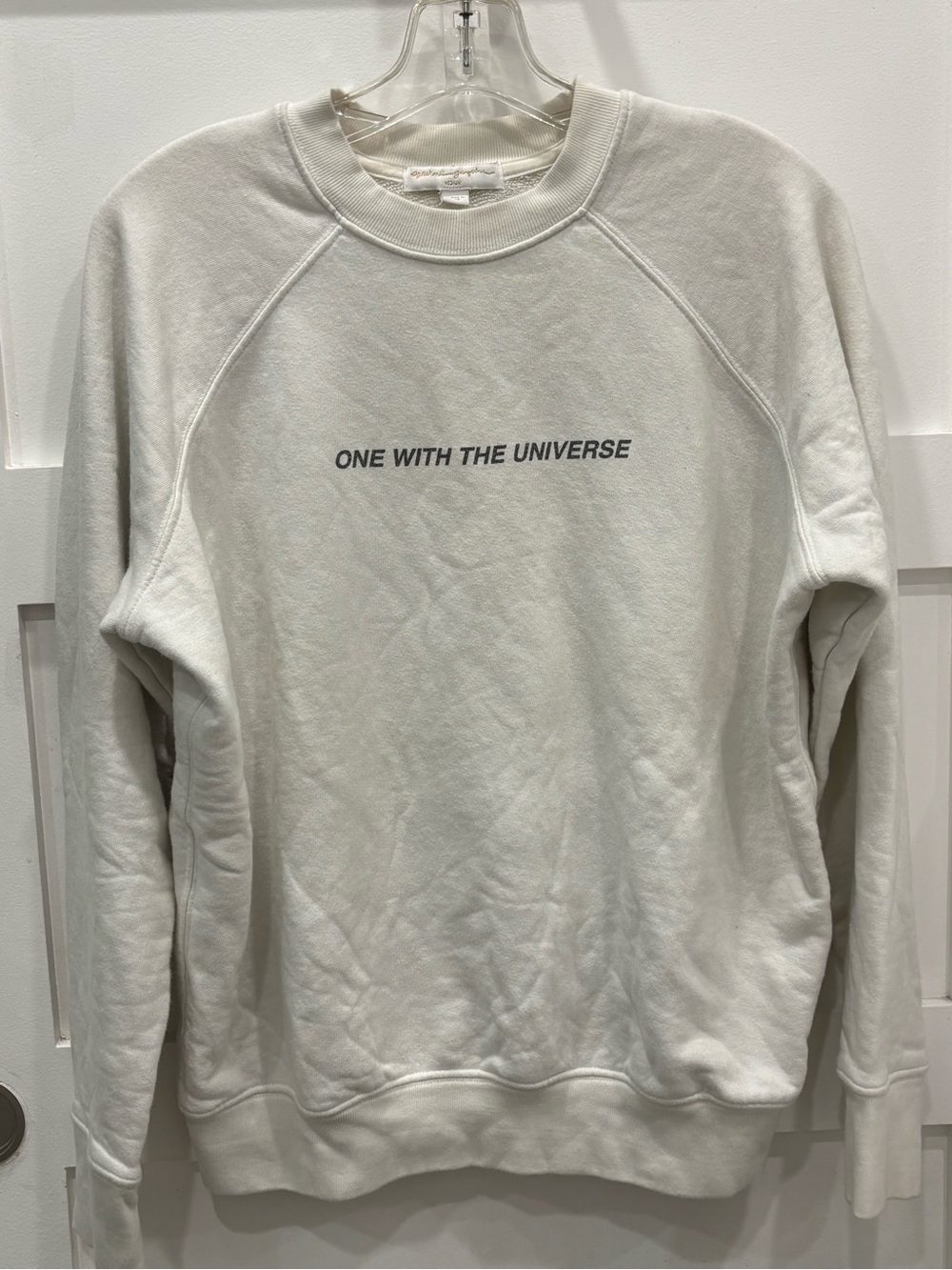 Spiritual Gangster White 'ONE WITH THE UNIVERSE' Crewneck Sweatshirt